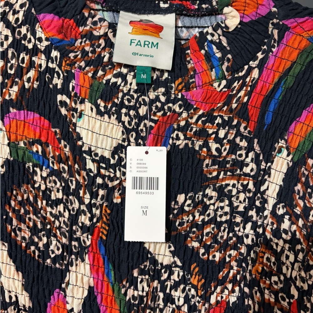 FARM Rio Colorful Abstract Print dress. NWT - Picture 2 of 4